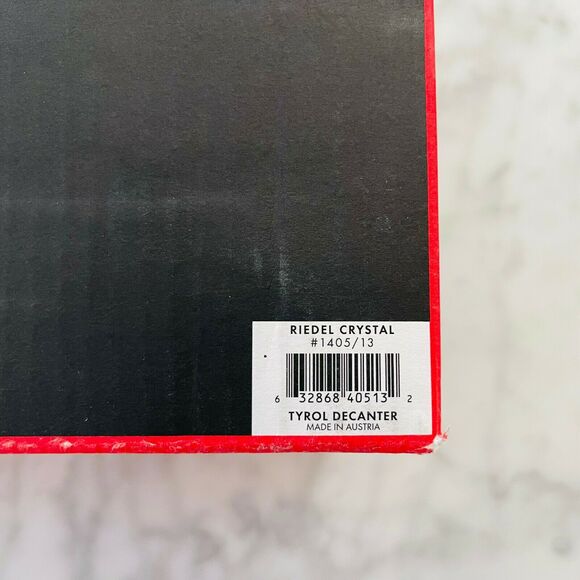 Riedel Tyrol Decanter #1405/13 Crystal Austria SOLD OUT RARE Carafe NEW Box 26oz - Picture 8 of 8